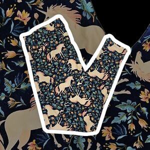 NWT Lularoe Unicorn Leggings Rare HTF Blue Pink Print Size TC 12-24
